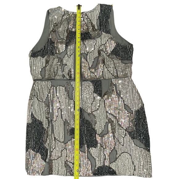 ASOS Curve Cocktail Dress 1X Homecoming Dress 18 Semi Formal Sequin 20s Flapper - Picture 15 of 17